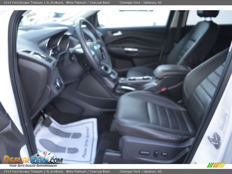 2014 Ford Escape Titanium 1.6L EcoBoost White Platinum / Charcoal Black Photo #10