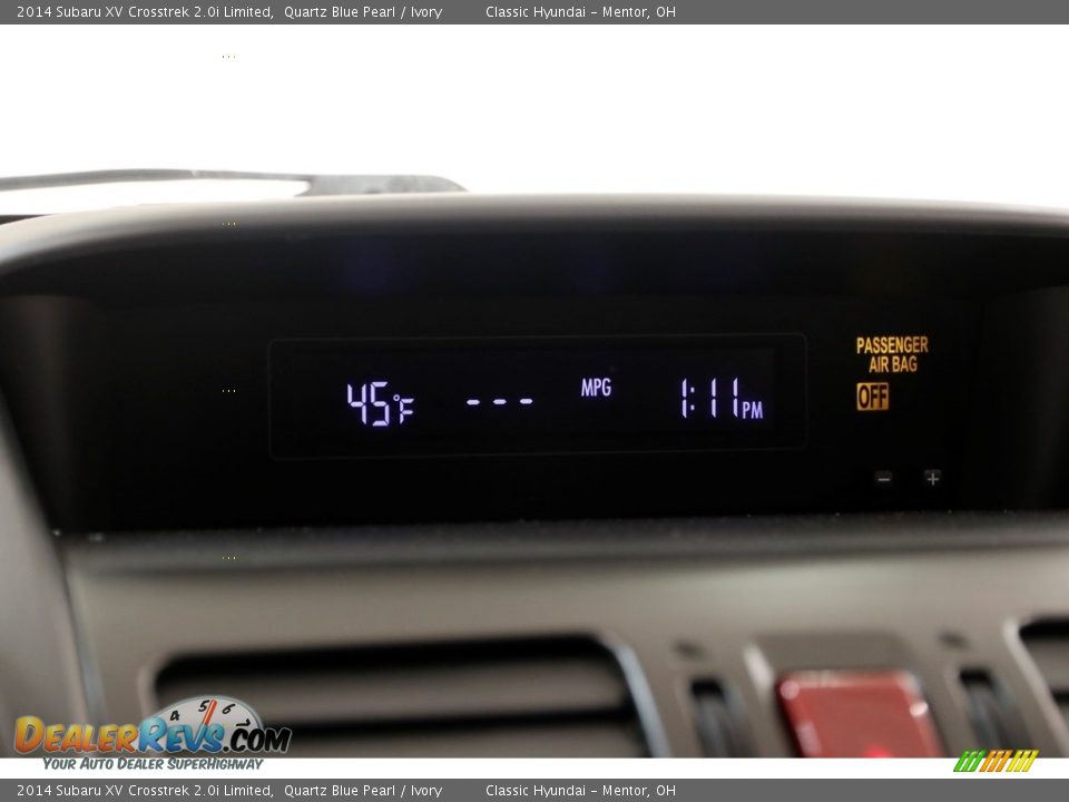 2014 Subaru XV Crosstrek 2.0i Limited Quartz Blue Pearl / Ivory Photo #9
