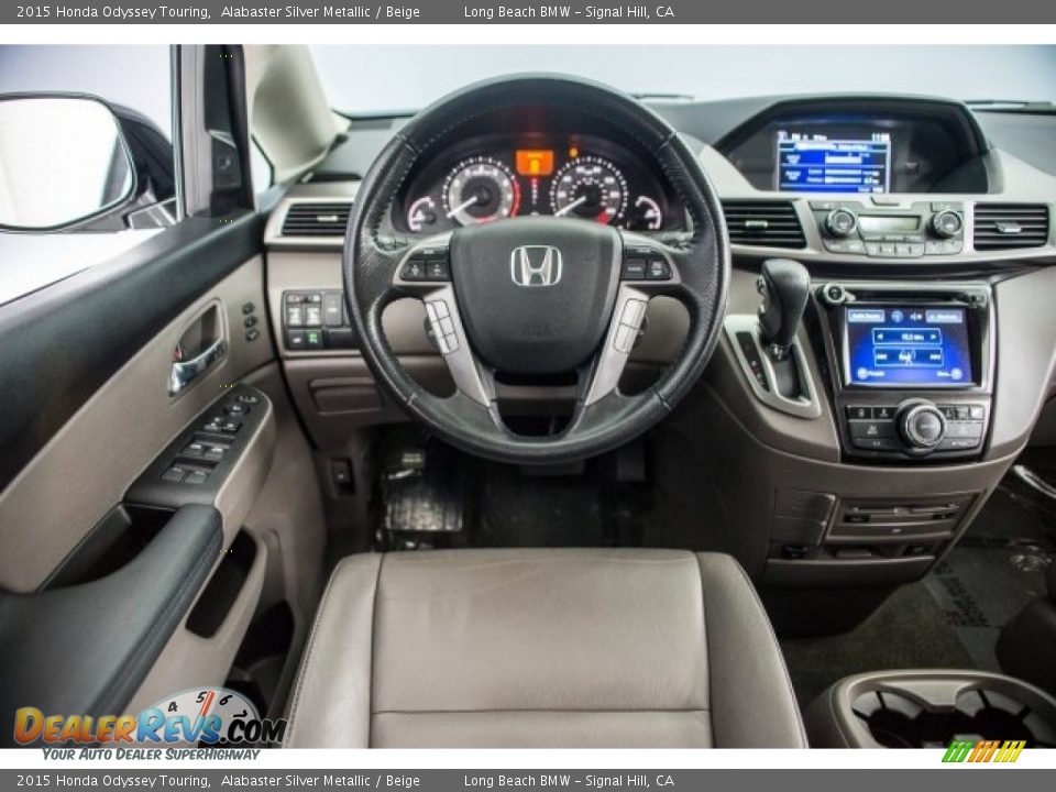 2015 Honda Odyssey Touring Alabaster Silver Metallic / Beige Photo #4