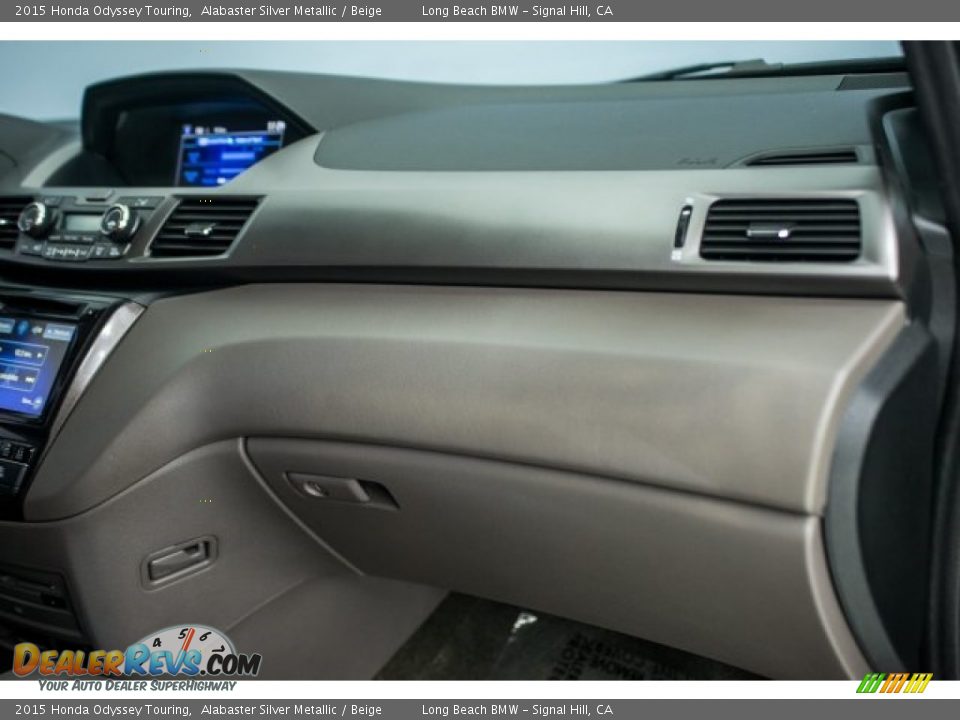 2015 Honda Odyssey Touring Alabaster Silver Metallic / Beige Photo #22
