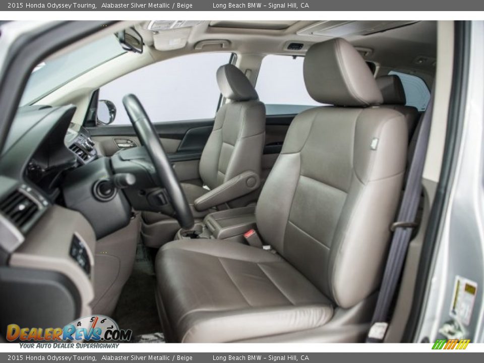 2015 Honda Odyssey Touring Alabaster Silver Metallic / Beige Photo #27