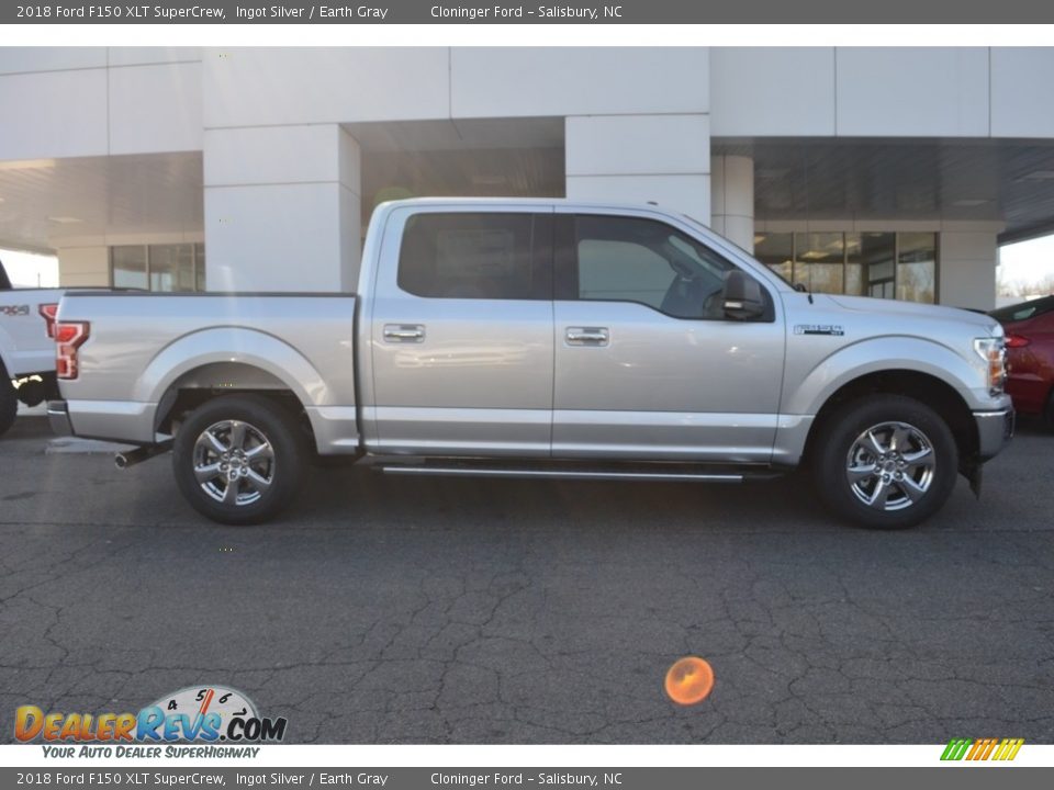 2018 Ford F150 XLT SuperCrew Ingot Silver / Earth Gray Photo #2