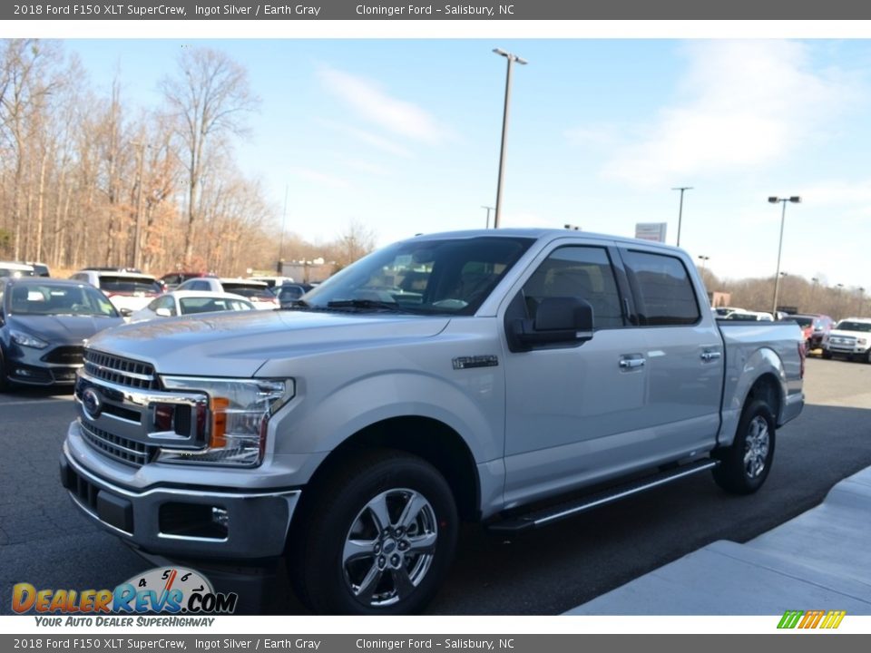 2018 Ford F150 XLT SuperCrew Ingot Silver / Earth Gray Photo #3