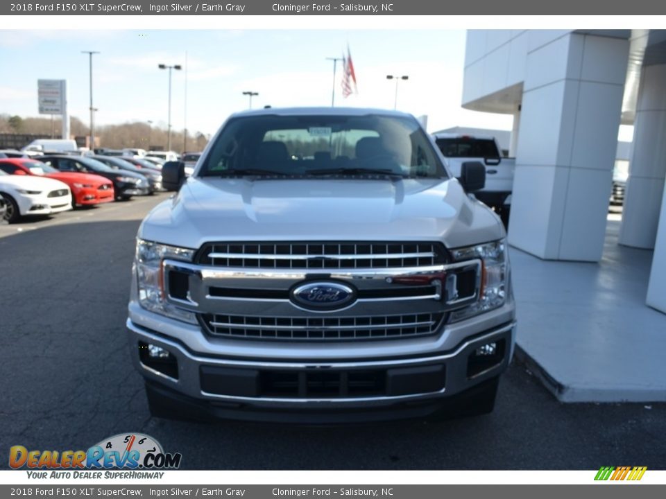 2018 Ford F150 XLT SuperCrew Ingot Silver / Earth Gray Photo #4
