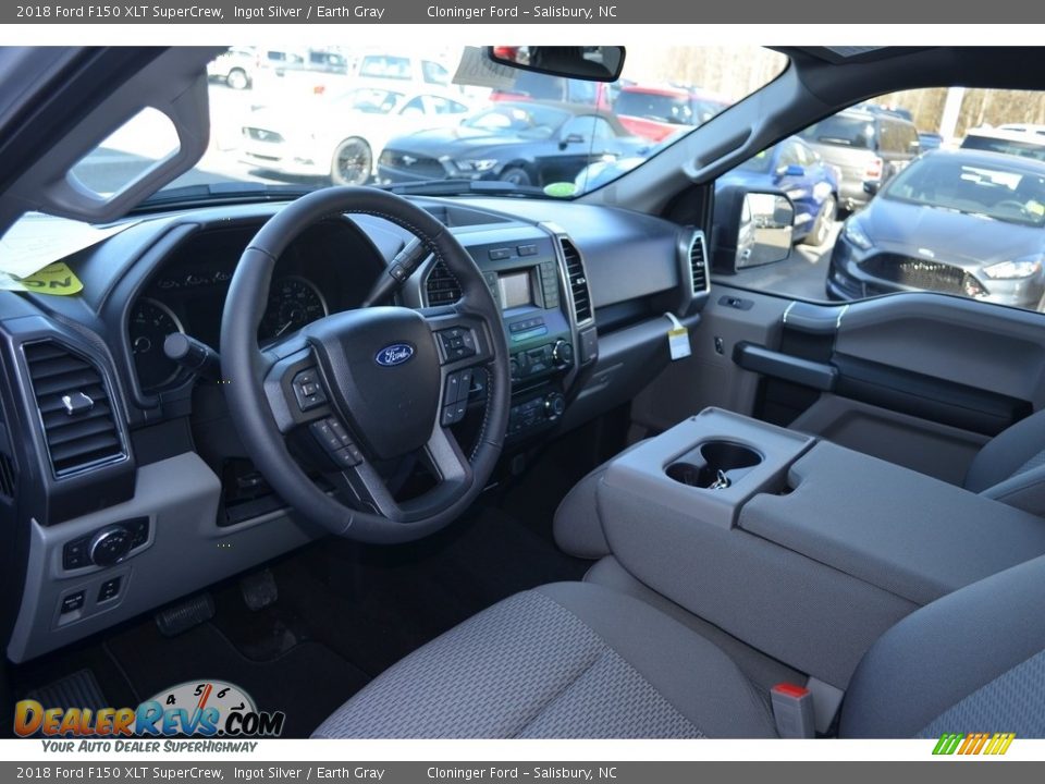 2018 Ford F150 XLT SuperCrew Ingot Silver / Earth Gray Photo #9