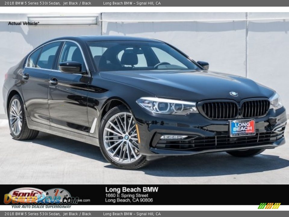 2018 BMW 5 Series 530i Sedan Jet Black / Black Photo #1