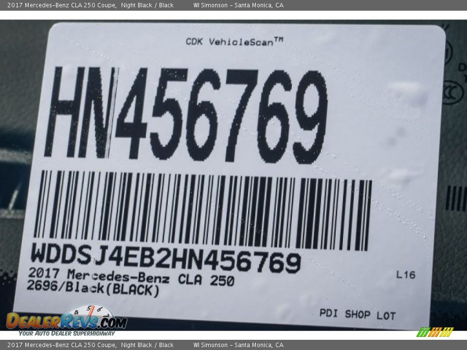 2017 Mercedes-Benz CLA 250 Coupe Night Black / Black Photo #8