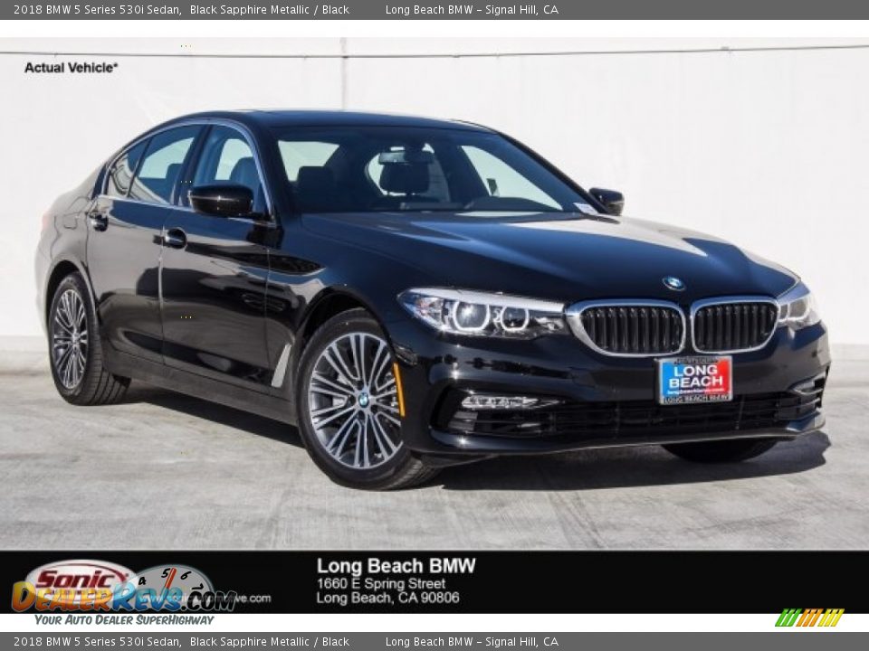 2018 BMW 5 Series 530i Sedan Black Sapphire Metallic / Black Photo #1