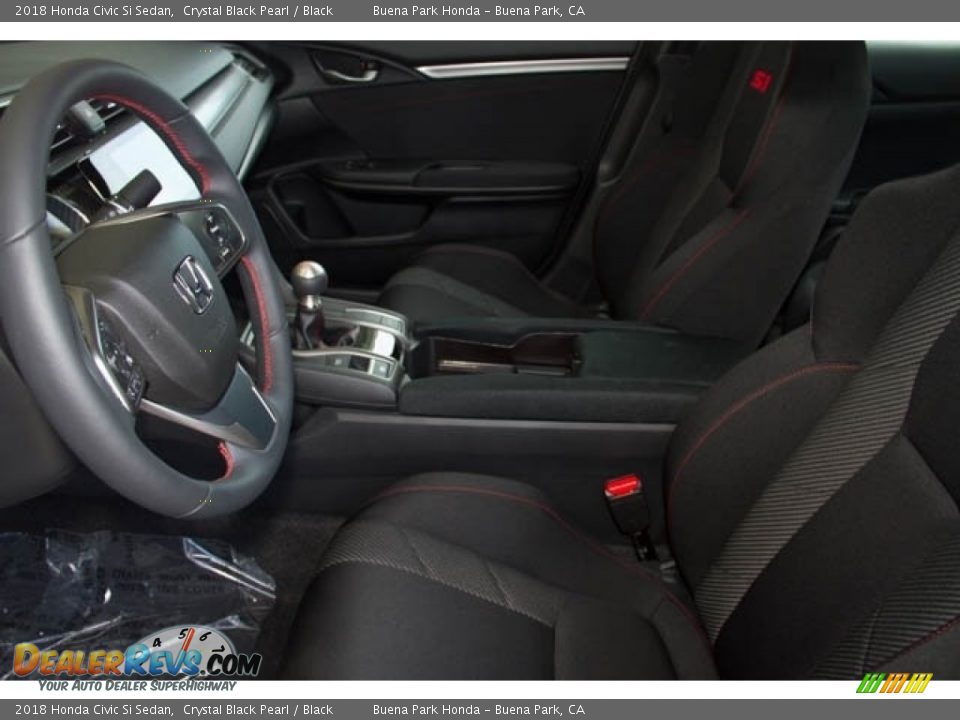 2018 Honda Civic Si Sedan Crystal Black Pearl / Black Photo #9