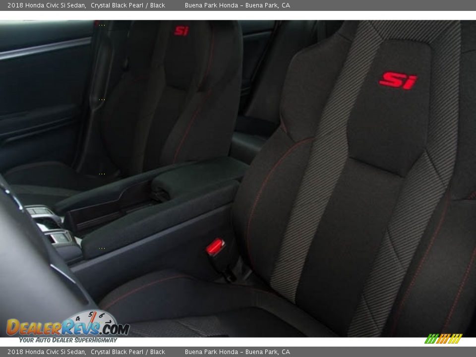 2018 Honda Civic Si Sedan Crystal Black Pearl / Black Photo #11