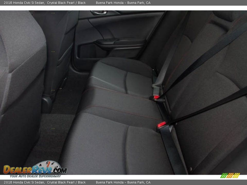 2018 Honda Civic Si Sedan Crystal Black Pearl / Black Photo #12