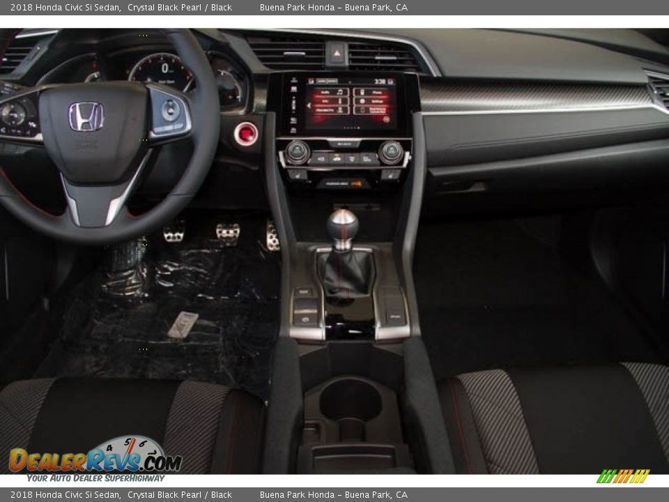 2018 Honda Civic Si Sedan Crystal Black Pearl / Black Photo #13