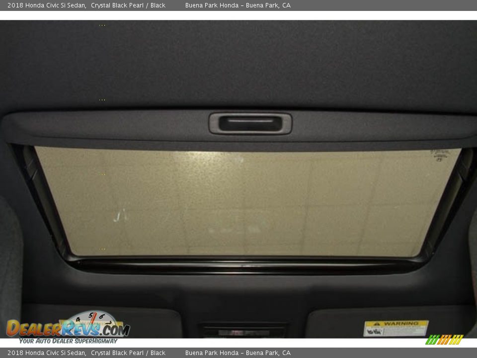 2018 Honda Civic Si Sedan Crystal Black Pearl / Black Photo #14
