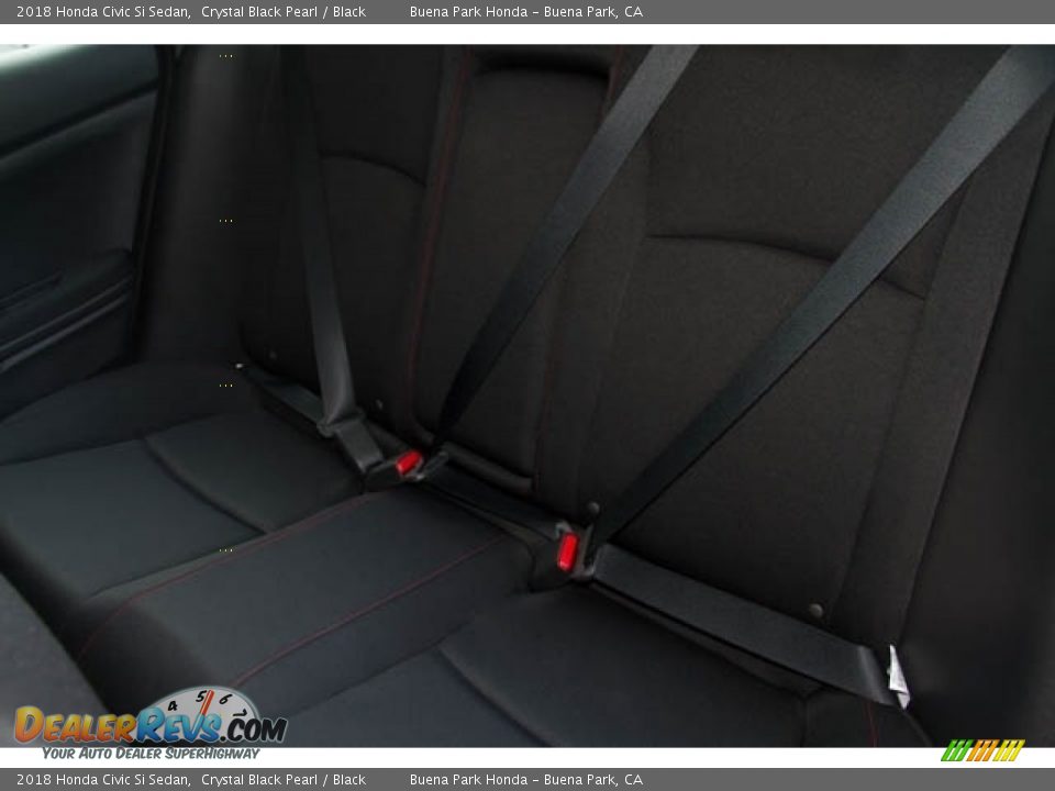 2018 Honda Civic Si Sedan Crystal Black Pearl / Black Photo #15