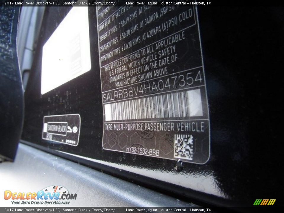 2017 Land Rover Discovery HSE Santorini Black / Ebony/Ebony Photo #25