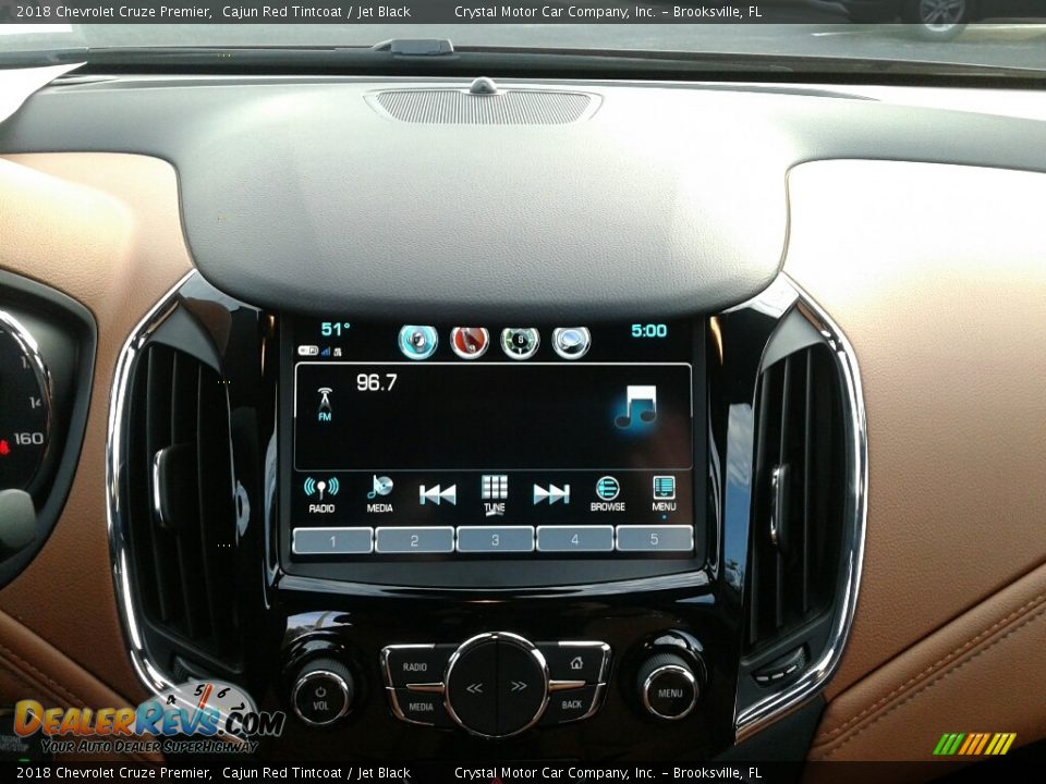 2018 Chevrolet Cruze Premier Cajun Red Tintcoat / Jet Black Photo #15