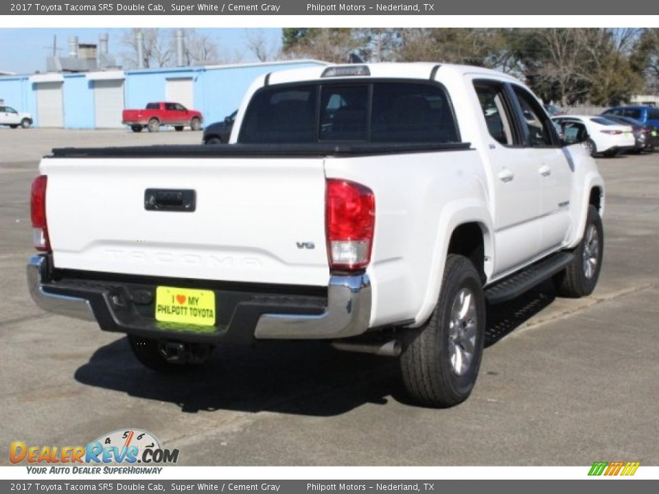 2017 Toyota Tacoma SR5 Double Cab Super White / Cement Gray Photo #8