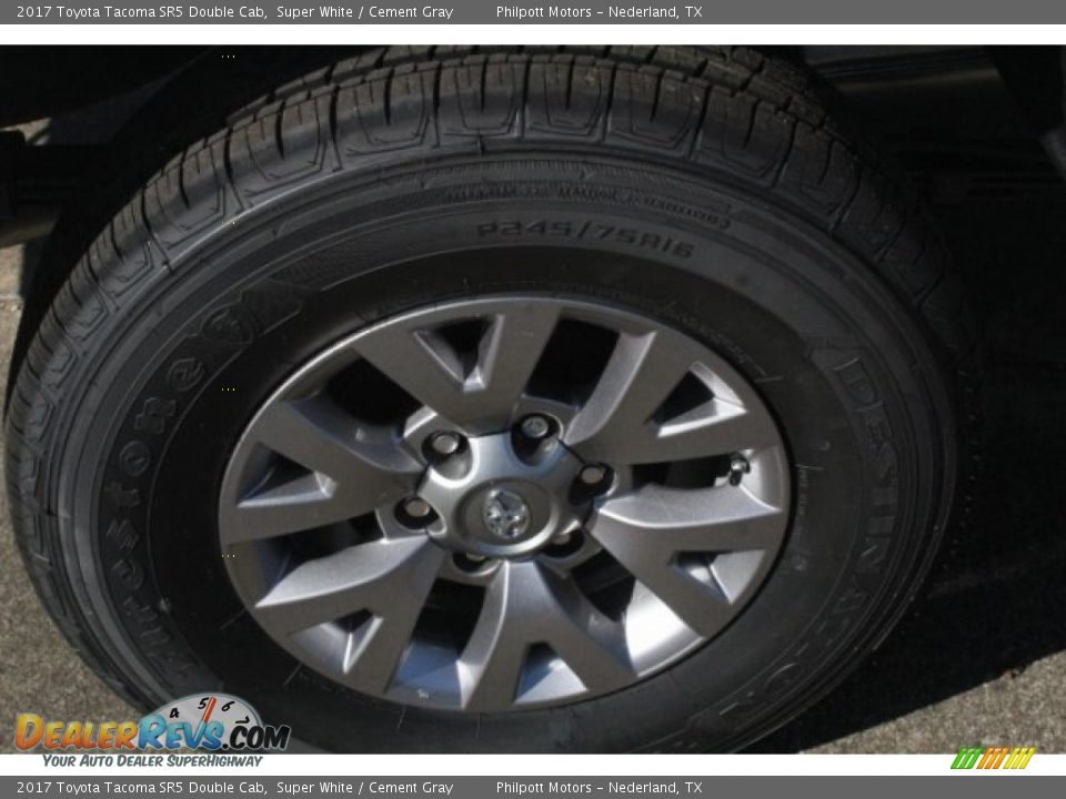 2017 Toyota Tacoma SR5 Double Cab Super White / Cement Gray Photo #9