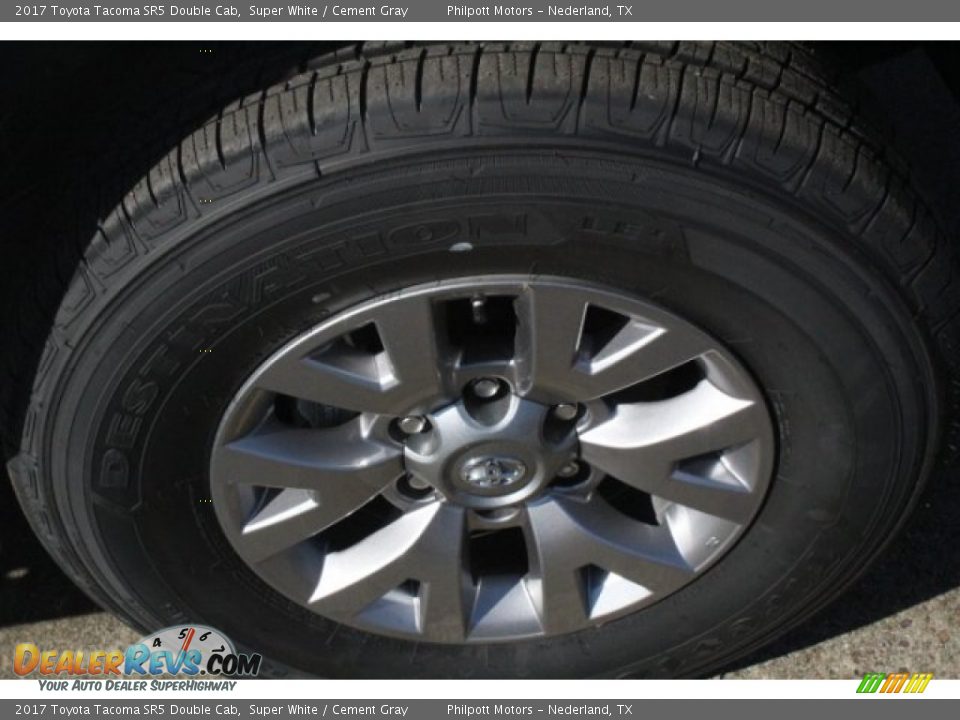 2017 Toyota Tacoma SR5 Double Cab Super White / Cement Gray Photo #10