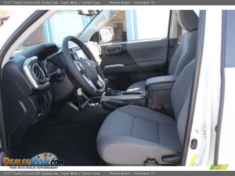 2017 Toyota Tacoma SR5 Double Cab Super White / Cement Gray Photo #13