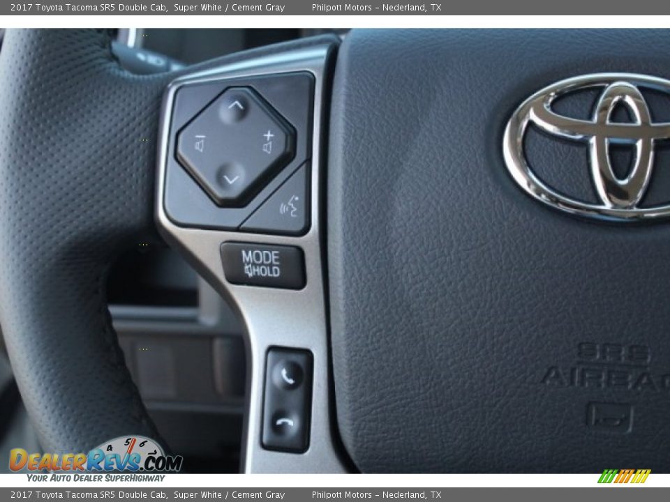 2017 Toyota Tacoma SR5 Double Cab Super White / Cement Gray Photo #17