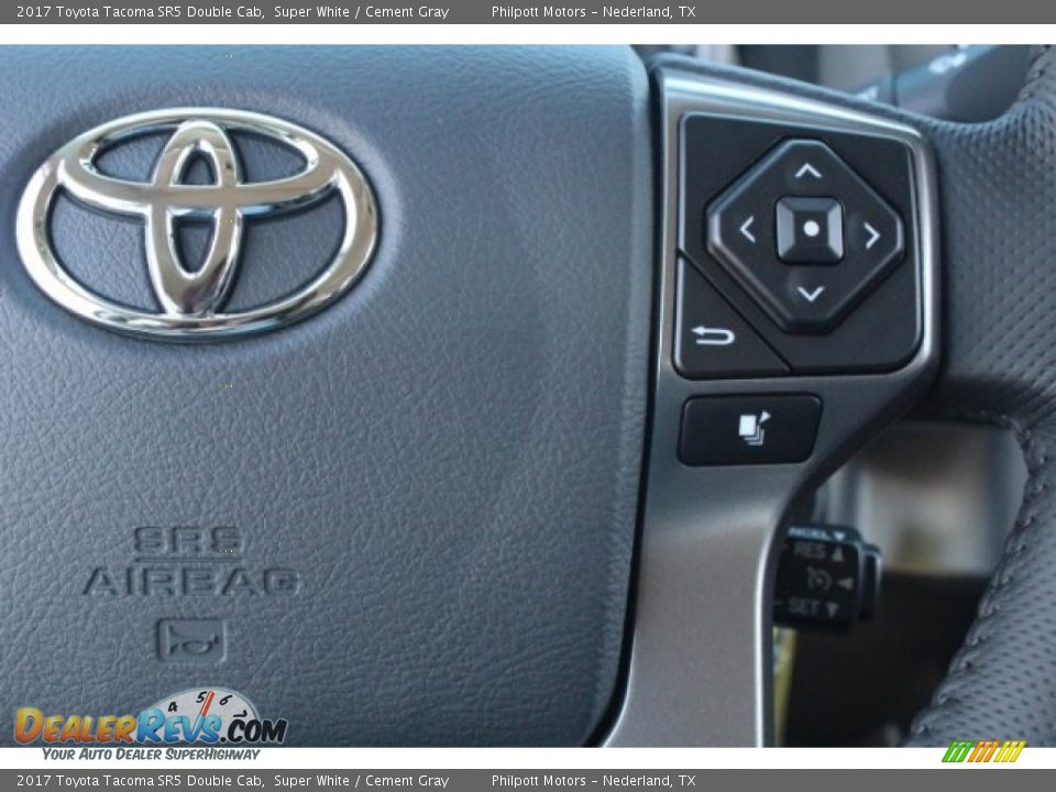 2017 Toyota Tacoma SR5 Double Cab Super White / Cement Gray Photo #18