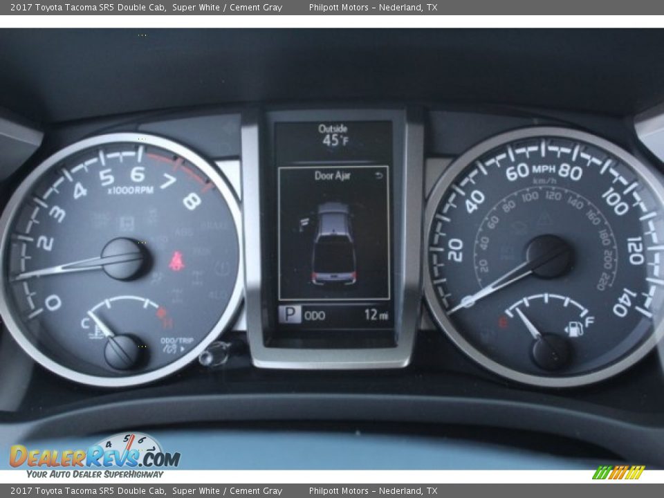 2017 Toyota Tacoma SR5 Double Cab Super White / Cement Gray Photo #19