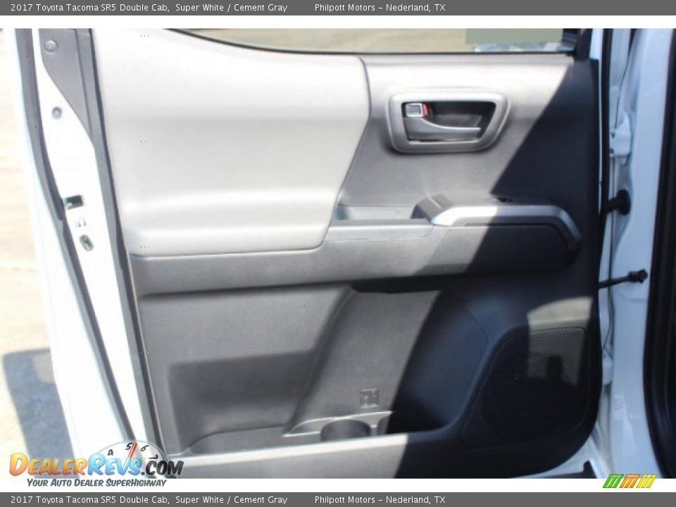 2017 Toyota Tacoma SR5 Double Cab Super White / Cement Gray Photo #20