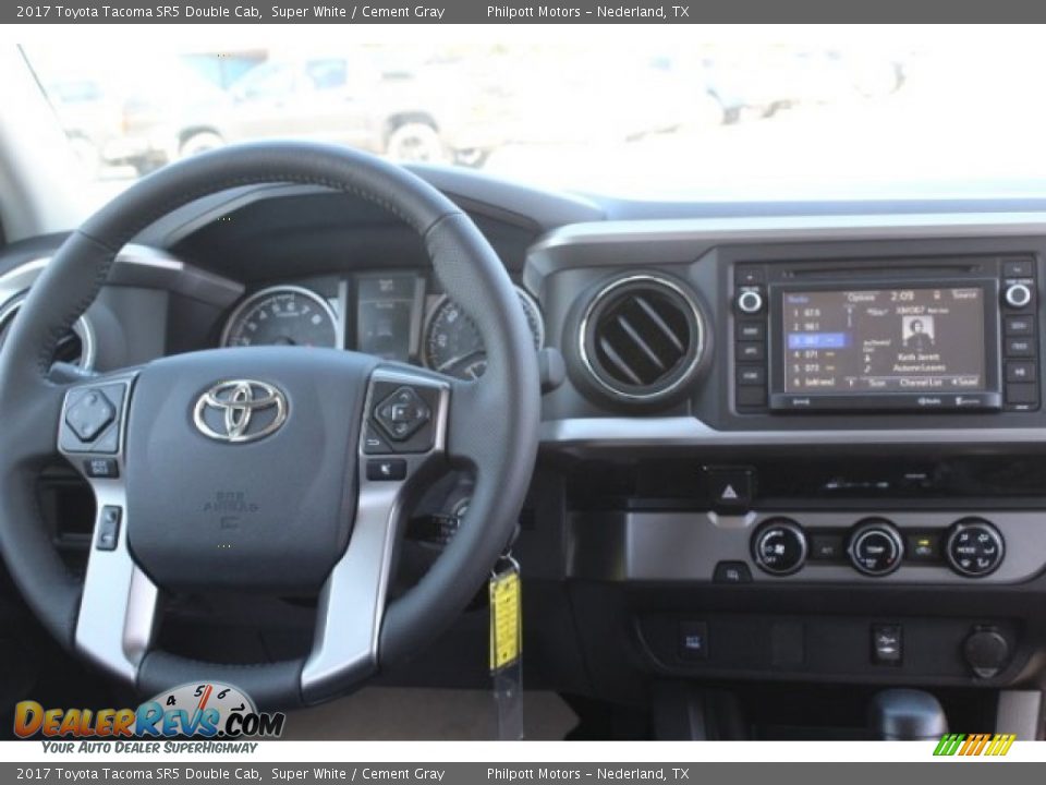 2017 Toyota Tacoma SR5 Double Cab Super White / Cement Gray Photo #22