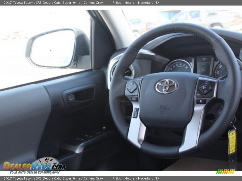 2017 Toyota Tacoma SR5 Double Cab Super White / Cement Gray Photo #23