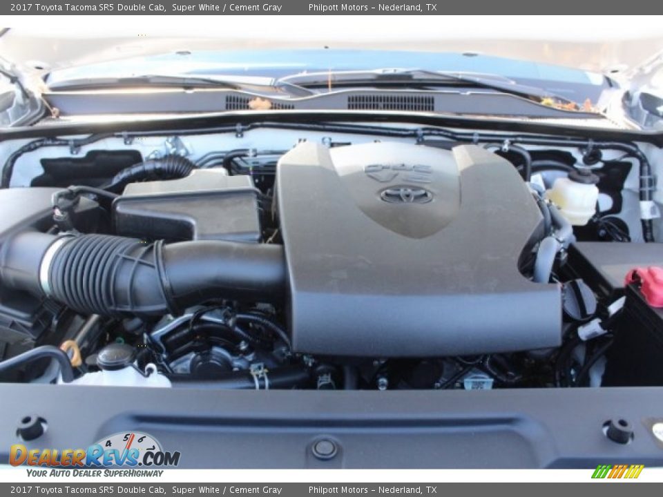 2017 Toyota Tacoma SR5 Double Cab Super White / Cement Gray Photo #30