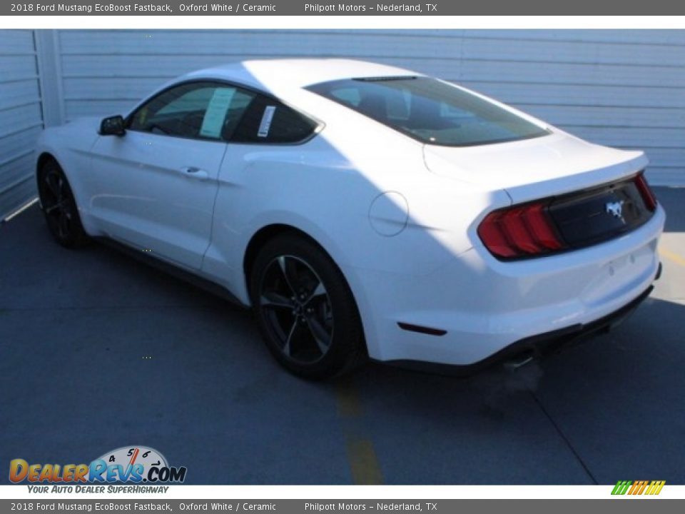 2018 Ford Mustang EcoBoost Fastback Oxford White / Ceramic Photo #7