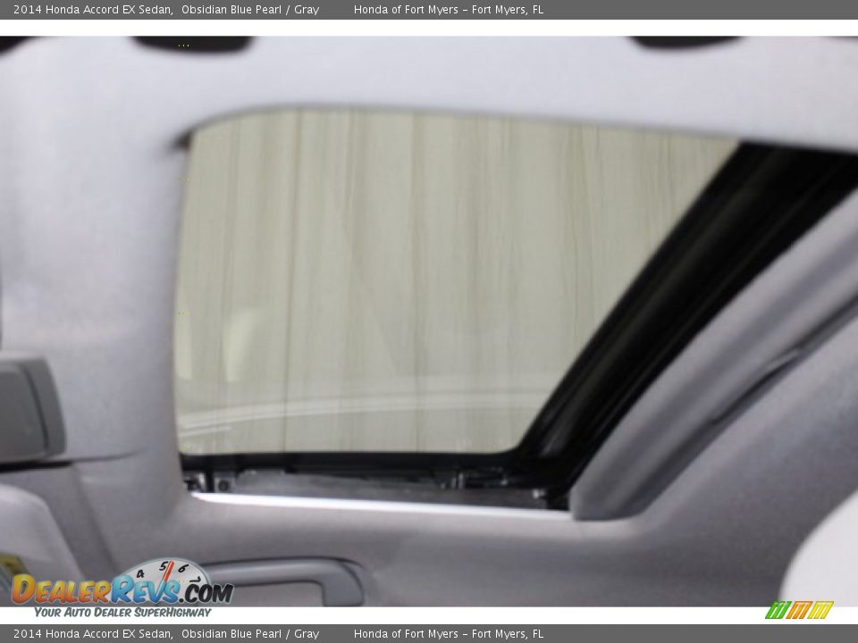 2014 Honda Accord EX Sedan Obsidian Blue Pearl / Gray Photo #28