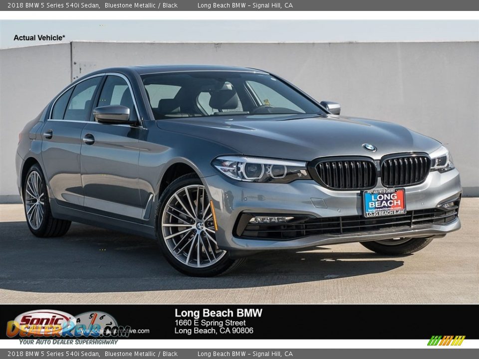 2018 BMW 5 Series 540i Sedan Bluestone Metallic / Black Photo #1