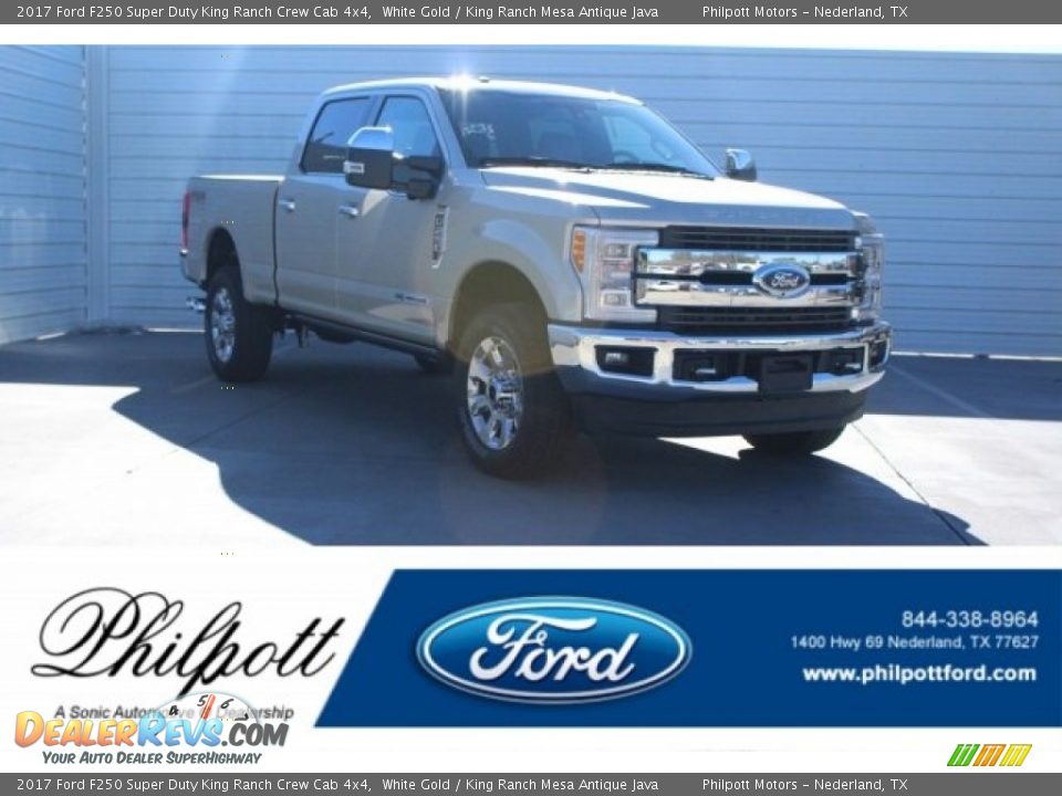 2017 Ford F250 Super Duty King Ranch Crew Cab 4x4 White Gold / King Ranch Mesa Antique Java Photo #1