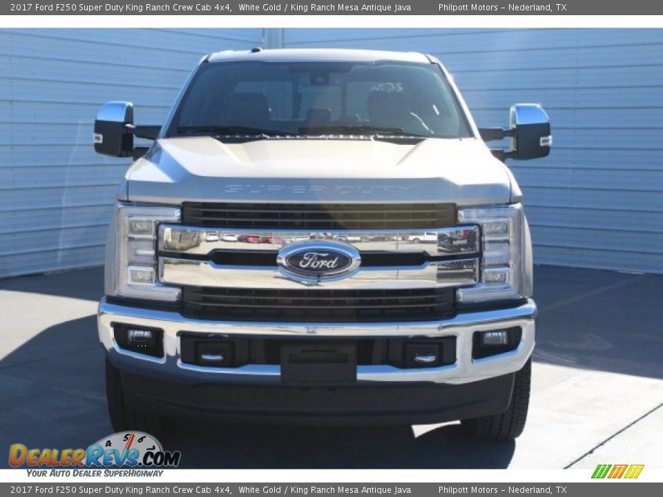 2017 Ford F250 Super Duty King Ranch Crew Cab 4x4 White Gold / King Ranch Mesa Antique Java Photo #2