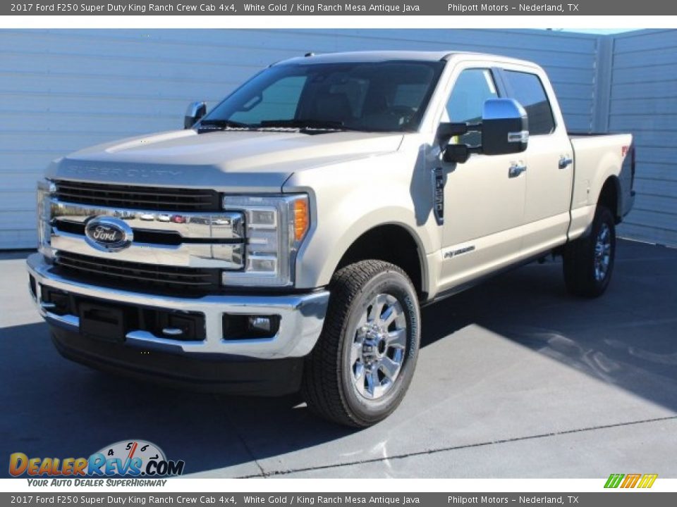 2017 Ford F250 Super Duty King Ranch Crew Cab 4x4 White Gold / King Ranch Mesa Antique Java Photo #3