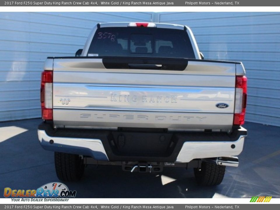 2017 Ford F250 Super Duty King Ranch Crew Cab 4x4 White Gold / King Ranch Mesa Antique Java Photo #8