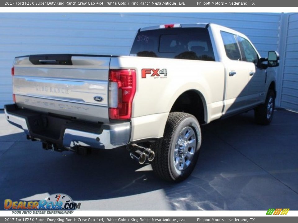 2017 Ford F250 Super Duty King Ranch Crew Cab 4x4 White Gold / King Ranch Mesa Antique Java Photo #9