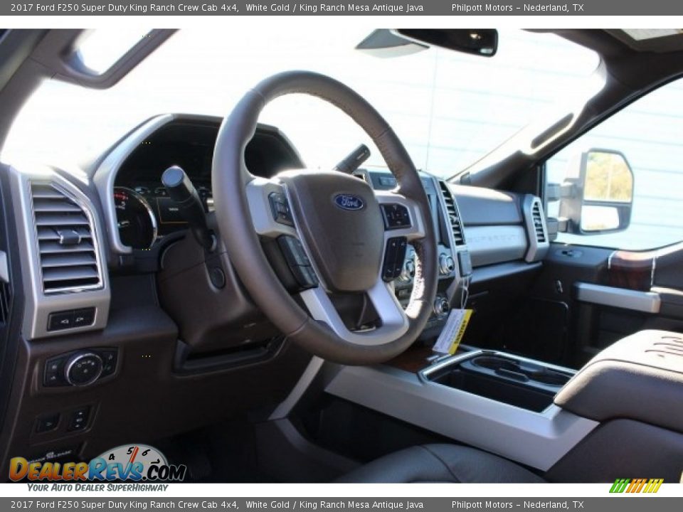 2017 Ford F250 Super Duty King Ranch Crew Cab 4x4 White Gold / King Ranch Mesa Antique Java Photo #11