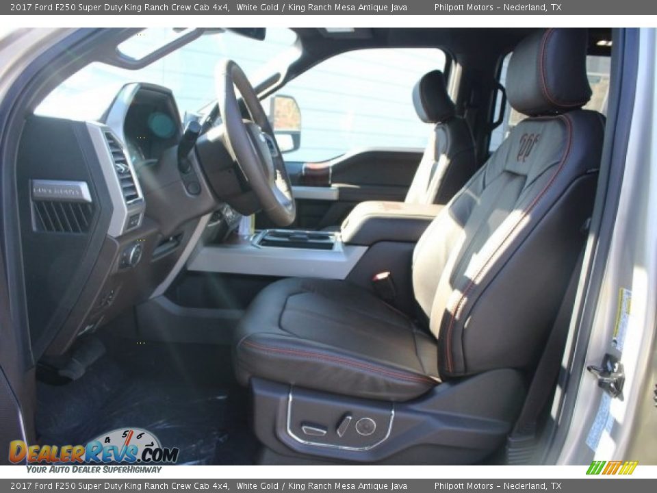 2017 Ford F250 Super Duty King Ranch Crew Cab 4x4 White Gold / King Ranch Mesa Antique Java Photo #12