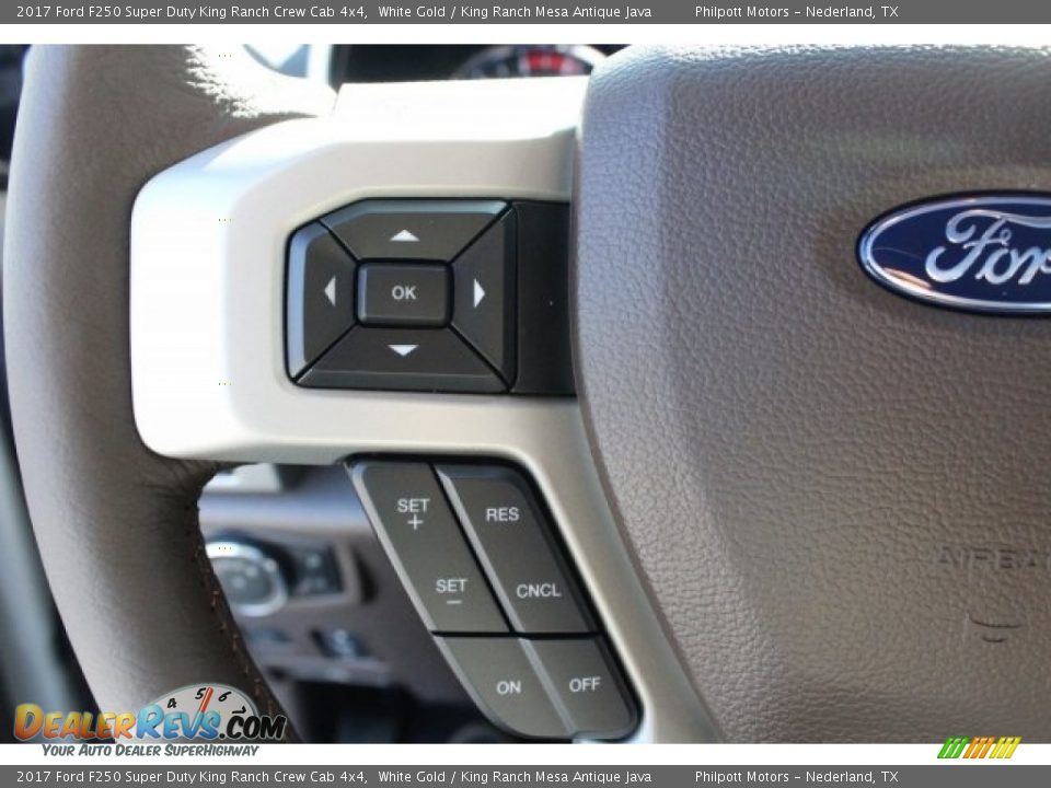 2017 Ford F250 Super Duty King Ranch Crew Cab 4x4 White Gold / King Ranch Mesa Antique Java Photo #17