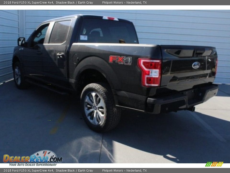 2018 Ford F150 XL SuperCrew 4x4 Shadow Black / Earth Gray Photo #8