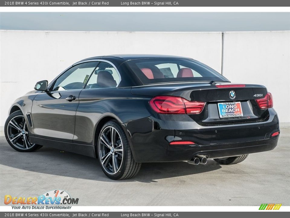 2018 BMW 4 Series 430i Convertible Jet Black / Coral Red Photo #3