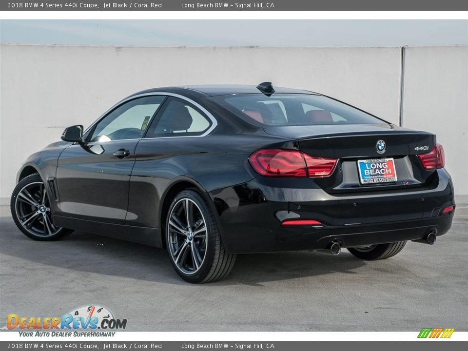 2018 BMW 4 Series 440i Coupe Jet Black / Coral Red Photo #3