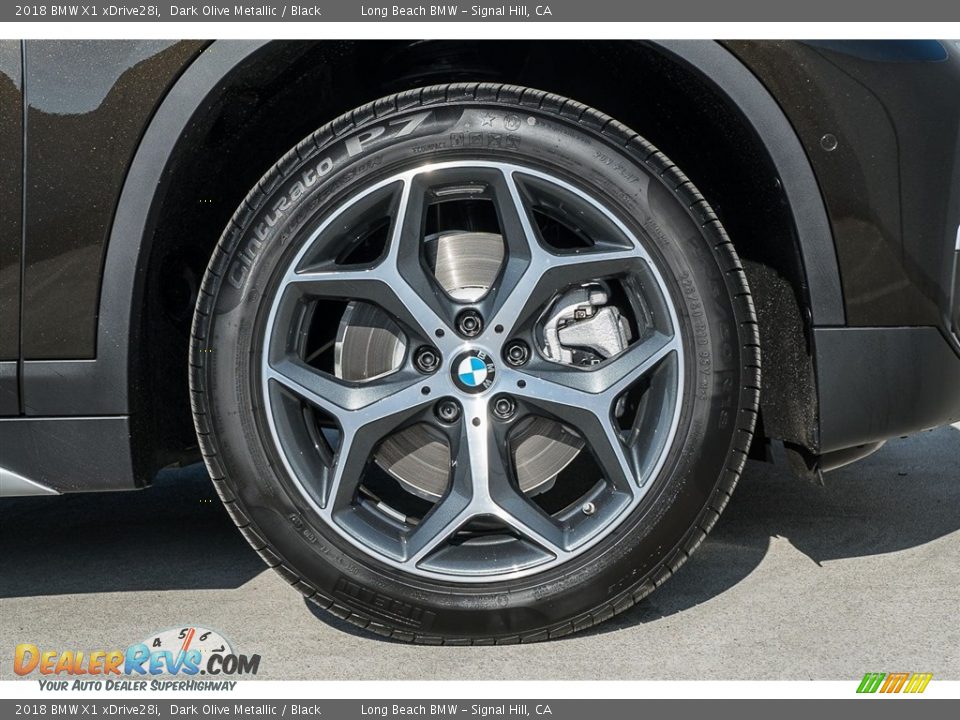 2018 BMW X1 xDrive28i Dark Olive Metallic / Black Photo #9