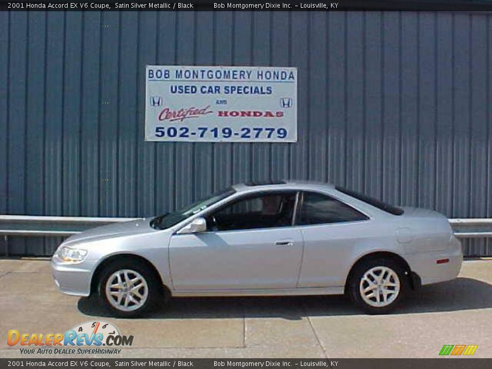 2001 Honda Accord EX V6 Coupe Satin Silver Metallic / Black Photo #1