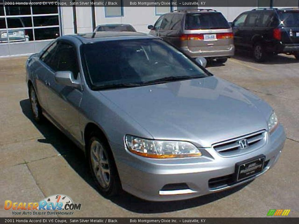 2001 Honda Accord EX V6 Coupe Satin Silver Metallic / Black Photo #4
