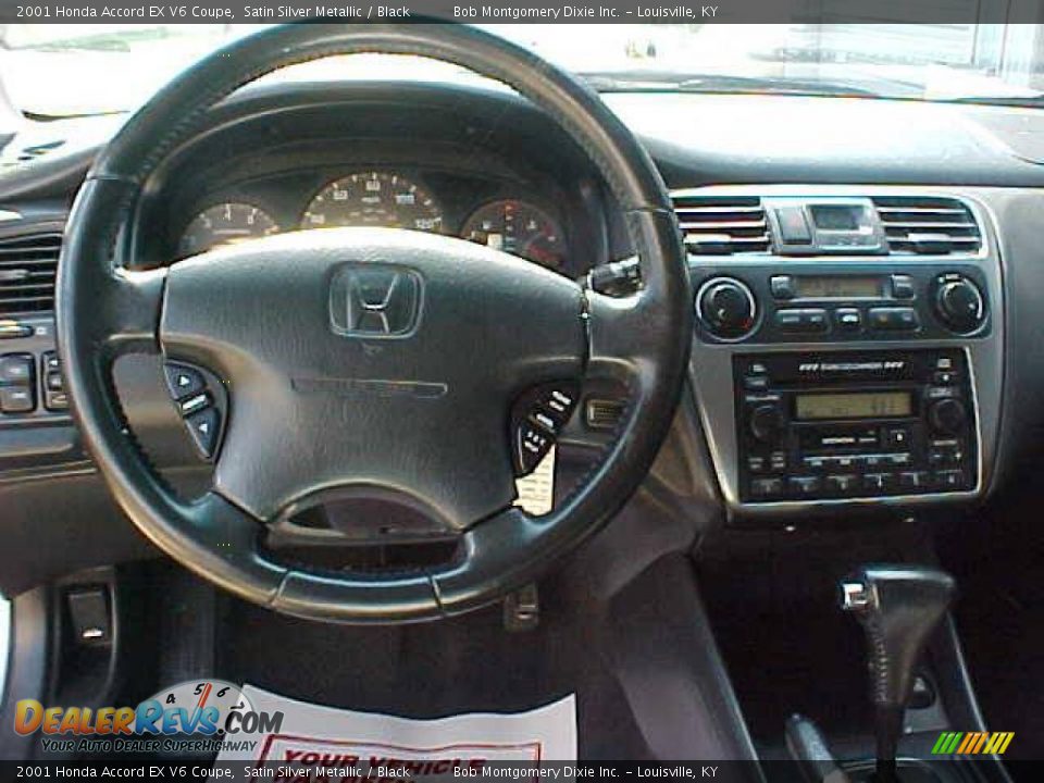 2001 Honda Accord EX V6 Coupe Satin Silver Metallic / Black Photo #8