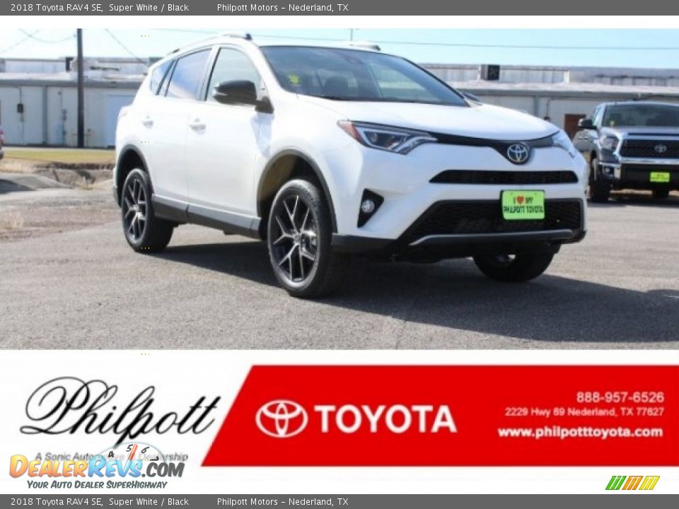 2018 Toyota RAV4 SE Super White / Black Photo #1